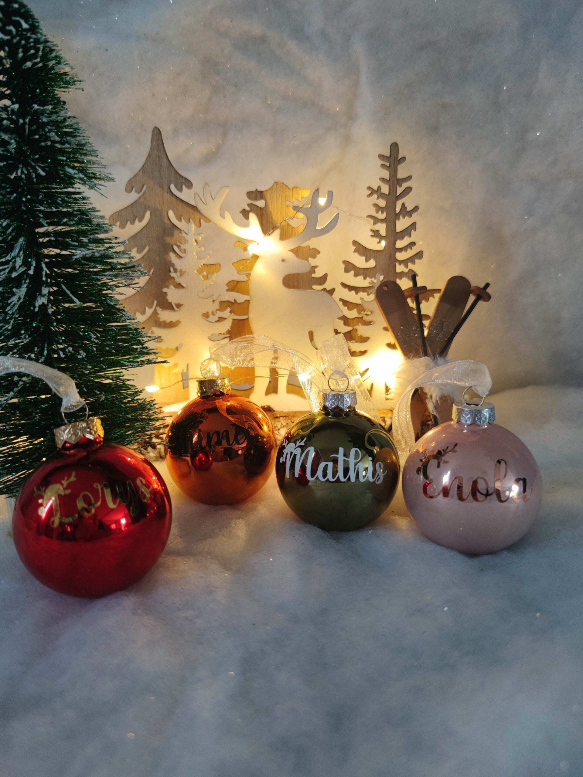 Boule de Noël - verre brillant