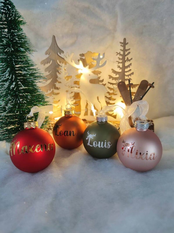 Boule de Noël - verre mat