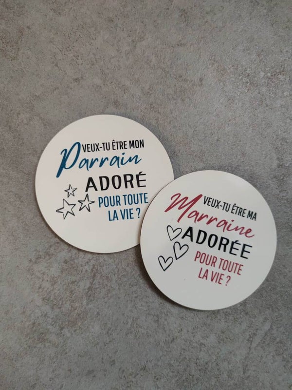 Dessous de verre - Sublimation - Baptême - MOD-4P+4M