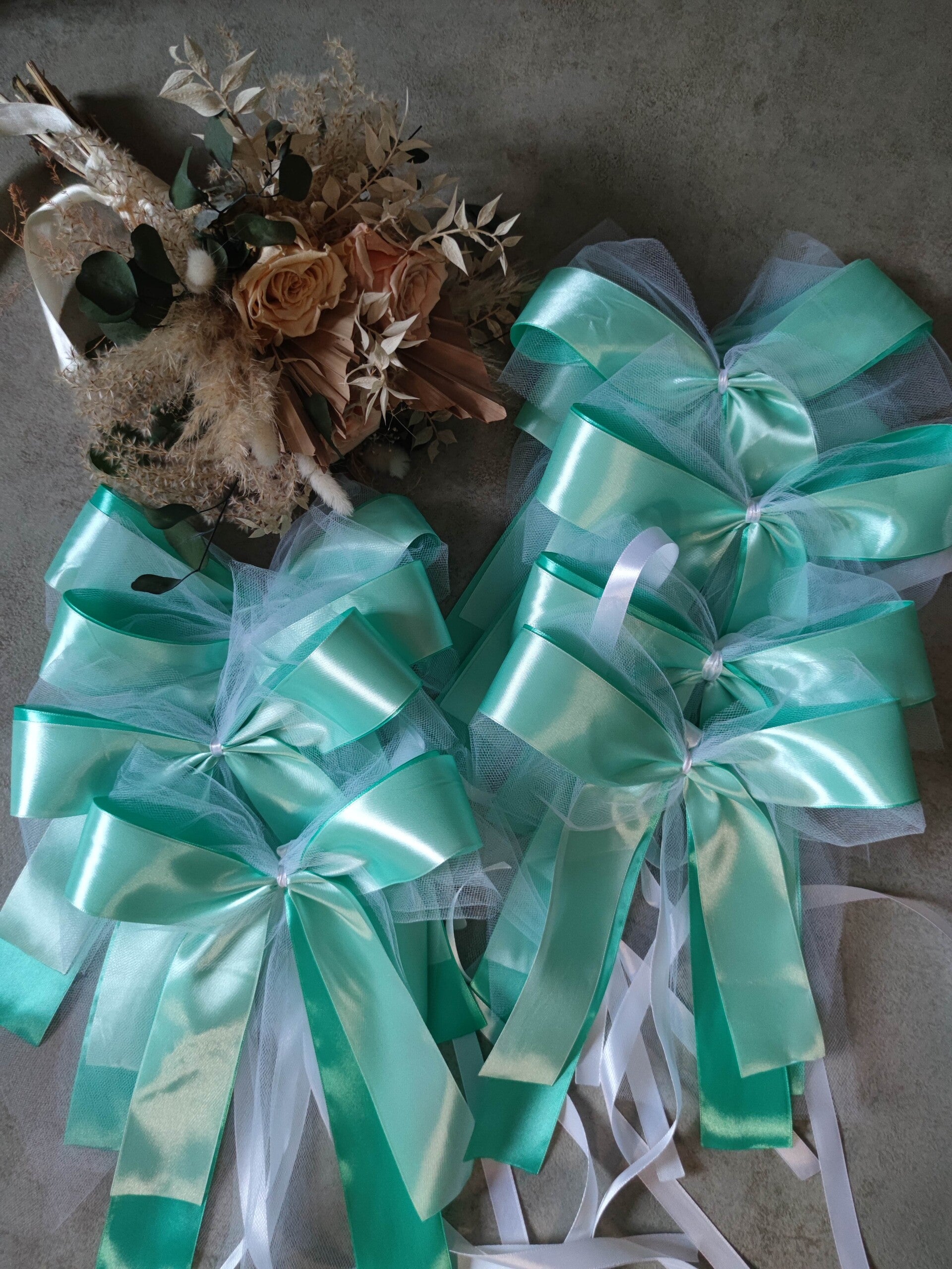 Nœuds en satin doublés - grande taille