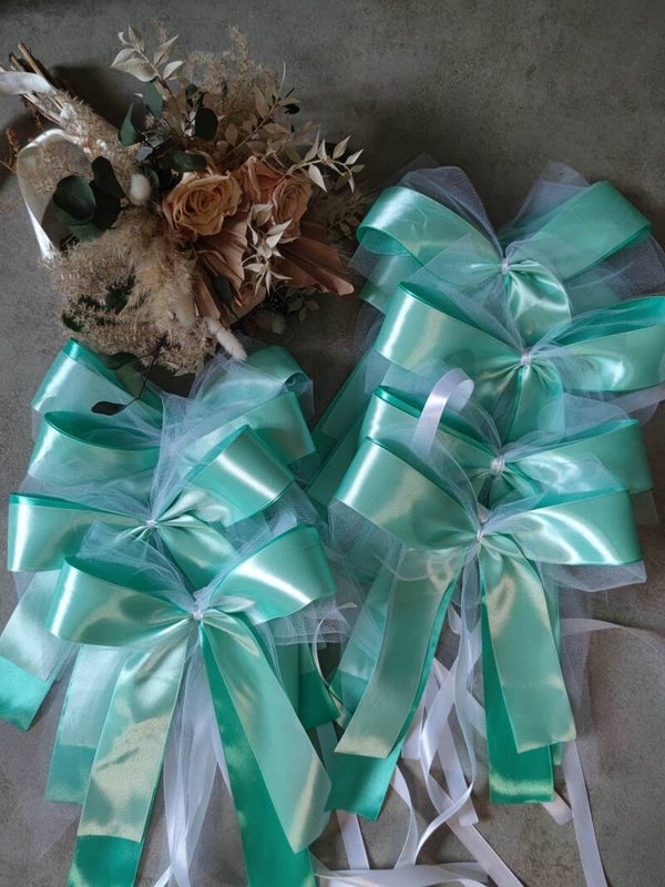 Nœuds en satin doublés - grande taille