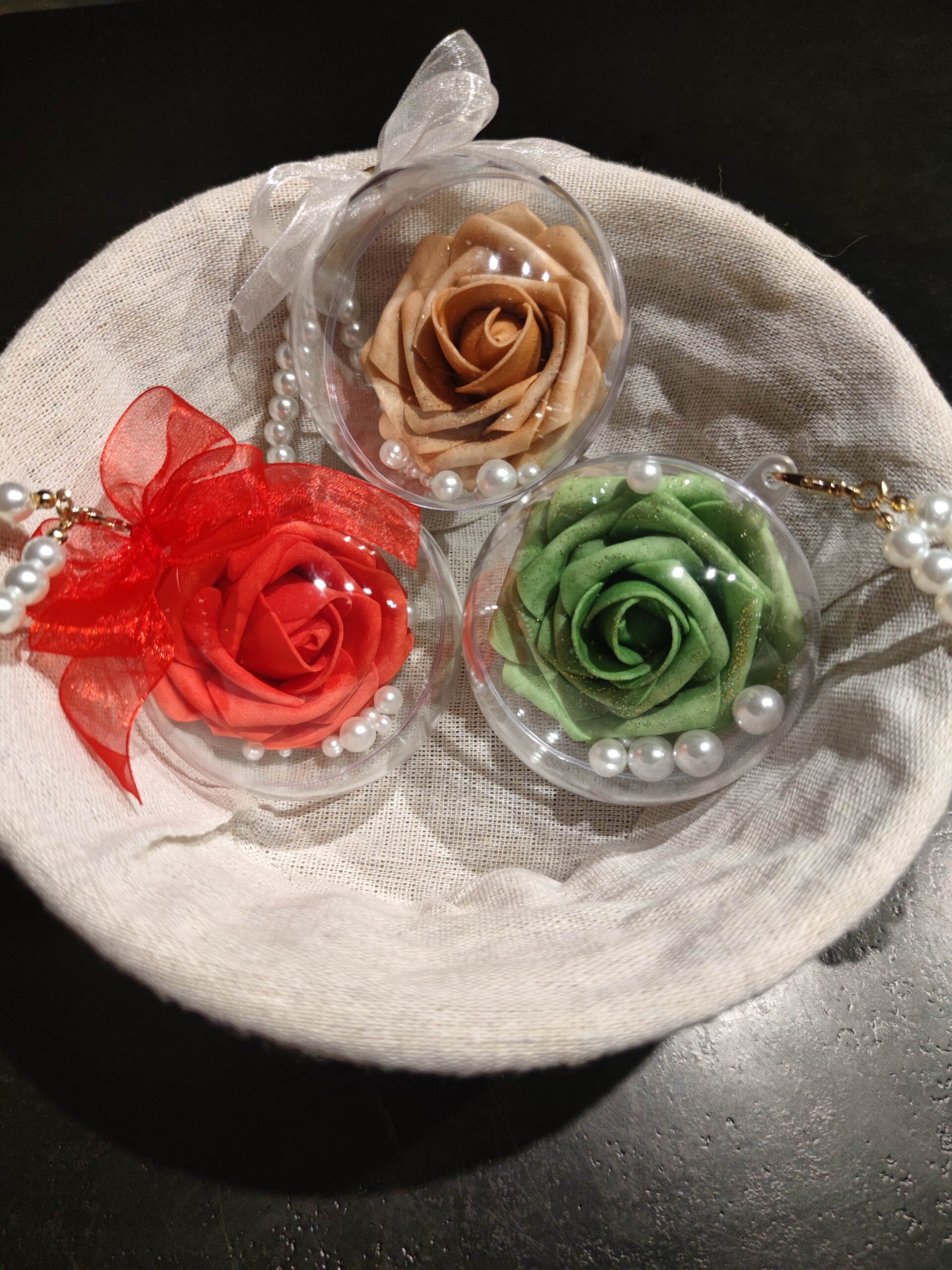 Boule de Noël - Grosse fleur.