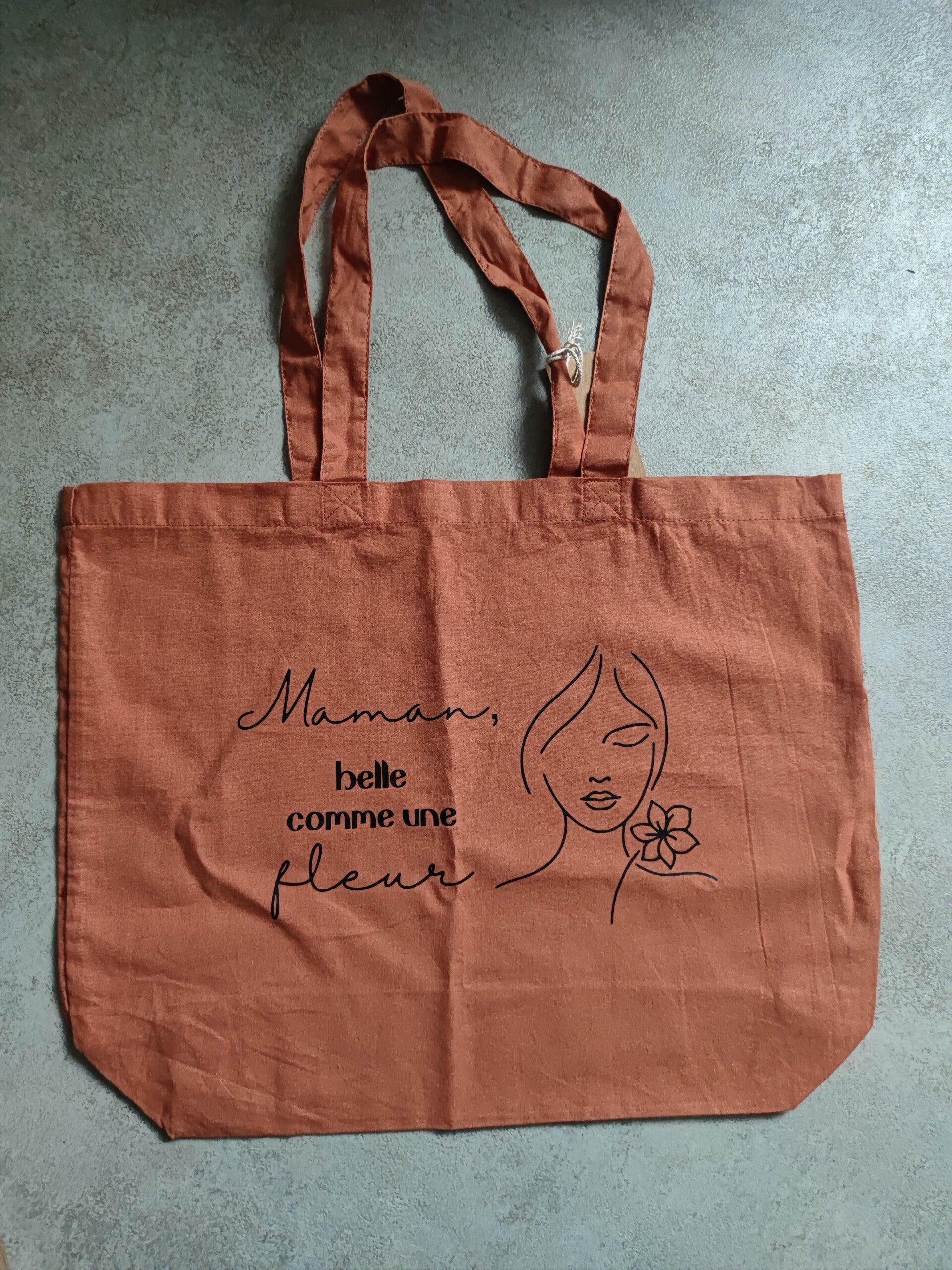 Sac cabas coton terracotta - Maman