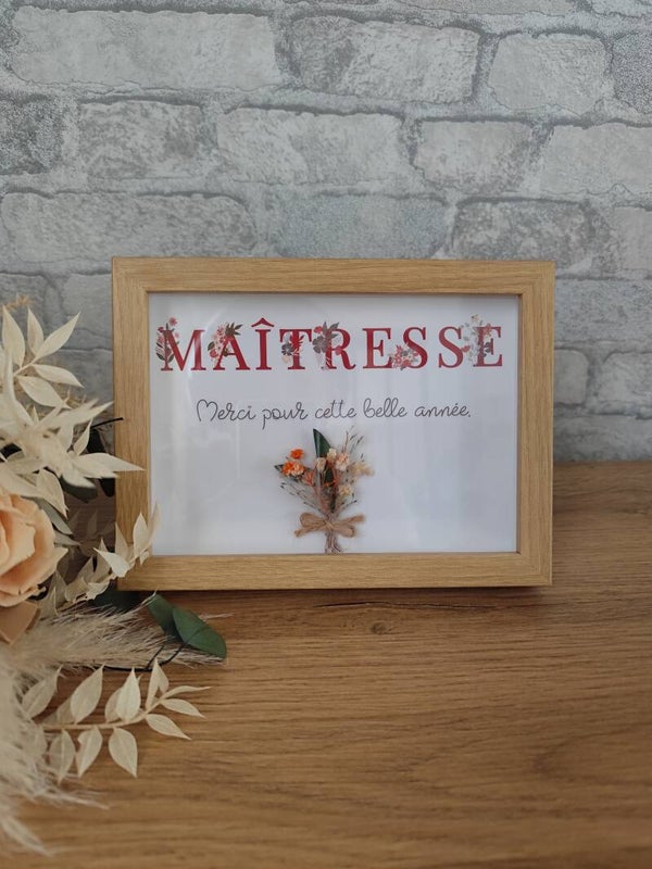Cadre fleurs  - Maîtresse