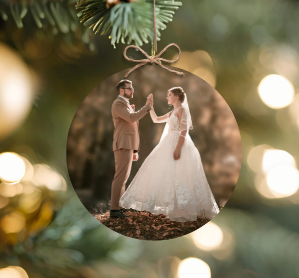 Boule de Noël MDF - Votre photo