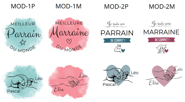 Porte-clés forme - Sublimation - Baptême