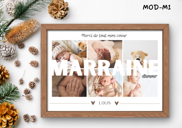 Affiche cadeau - PARRAIN / MARRAINE