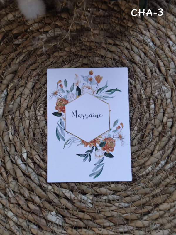 Etiquettes marque-place Baptême - Format portrait - Tous les thèmes