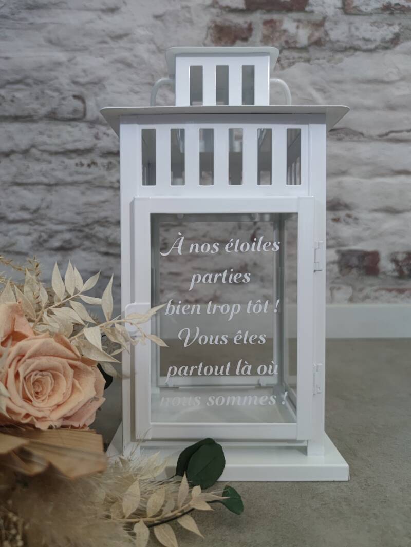 Sticker lanterne hommage - BAPTEME