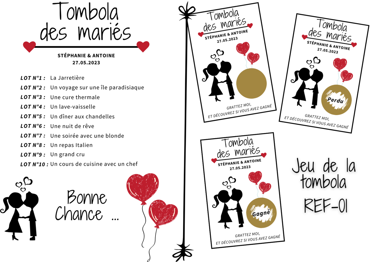 TOMBOLA Carnet de 100 Tickets (Coupons détachables