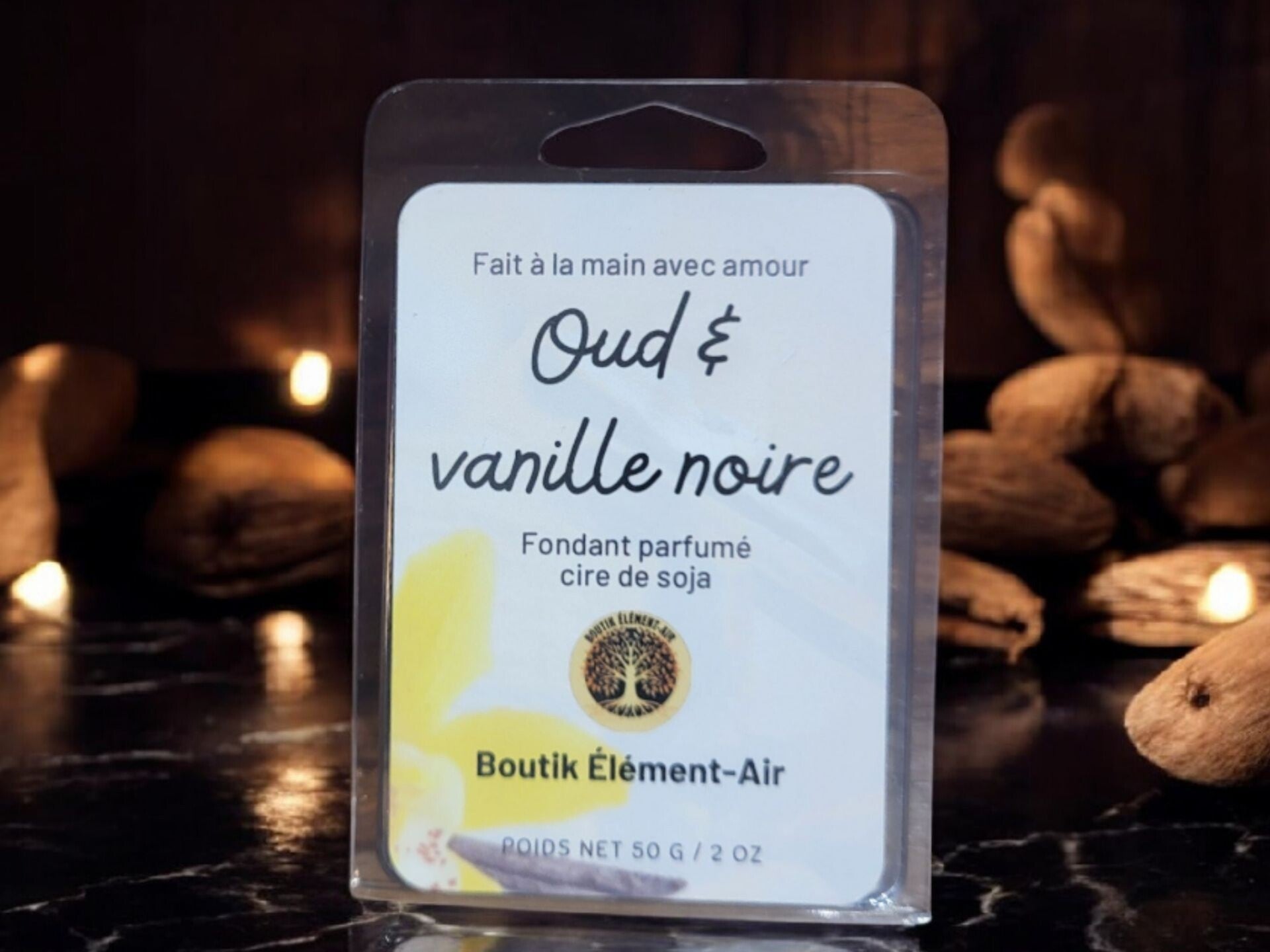 Bois d'oud et vanille noire