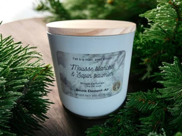 Mousse blanche et sapin baumier