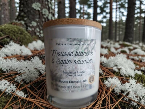 Mousse blanche et sapin baumier