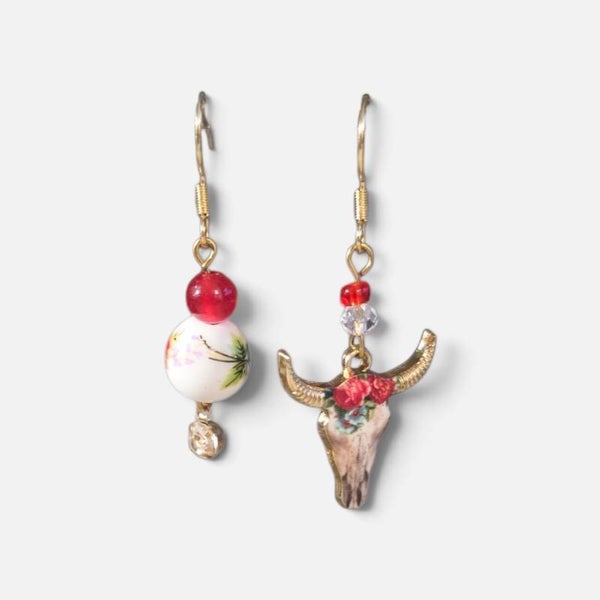Boucles d'oreilles - tête de boeuf