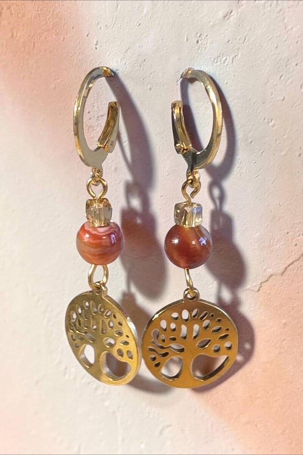 Boucles d'oreilles - arbre de vie