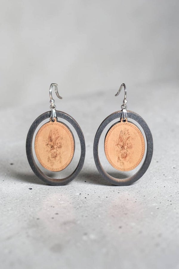 Boucles d'oreilles - bois
