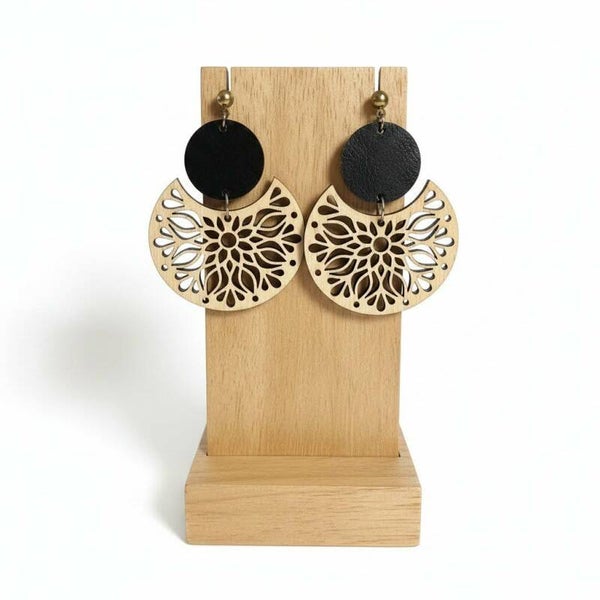 Boucles d'oreilles en bois