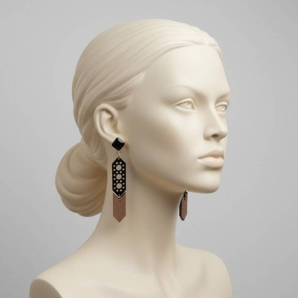 Boucles d'oreilles en bois