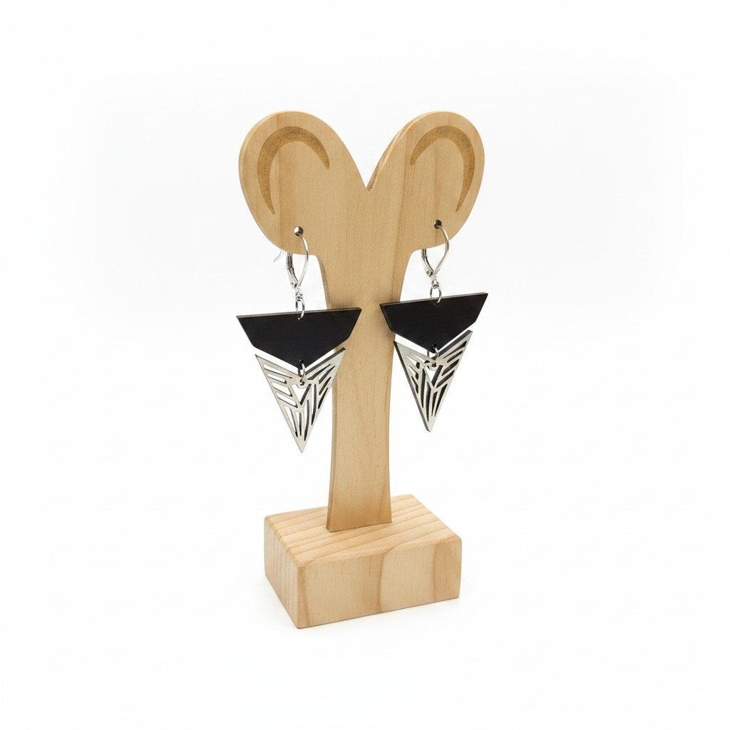 Boucles d'oreilles en bois