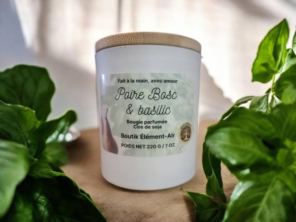 Poire bosc et basilic
