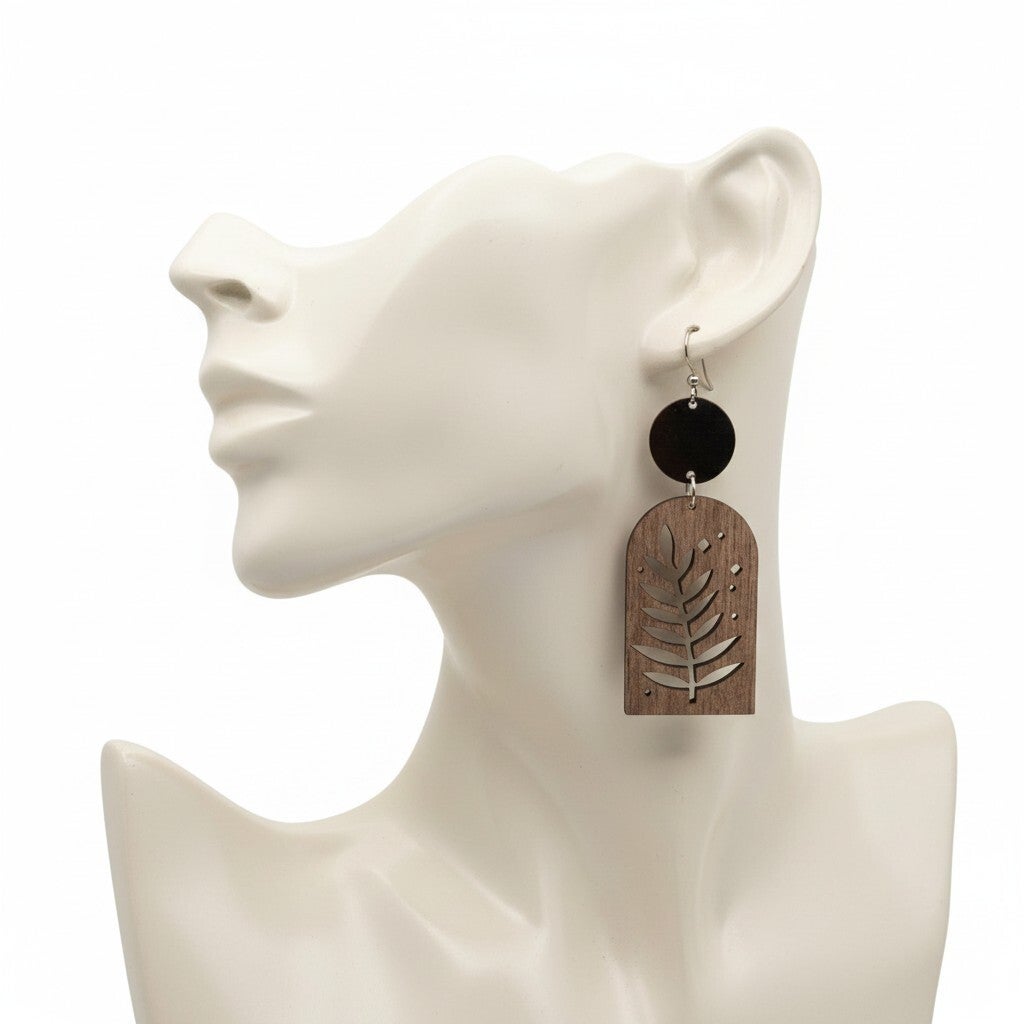 Boucles d'oreilles en bois