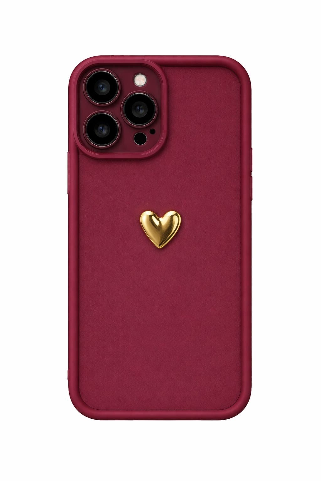 Luxury Burgundy Heart Case