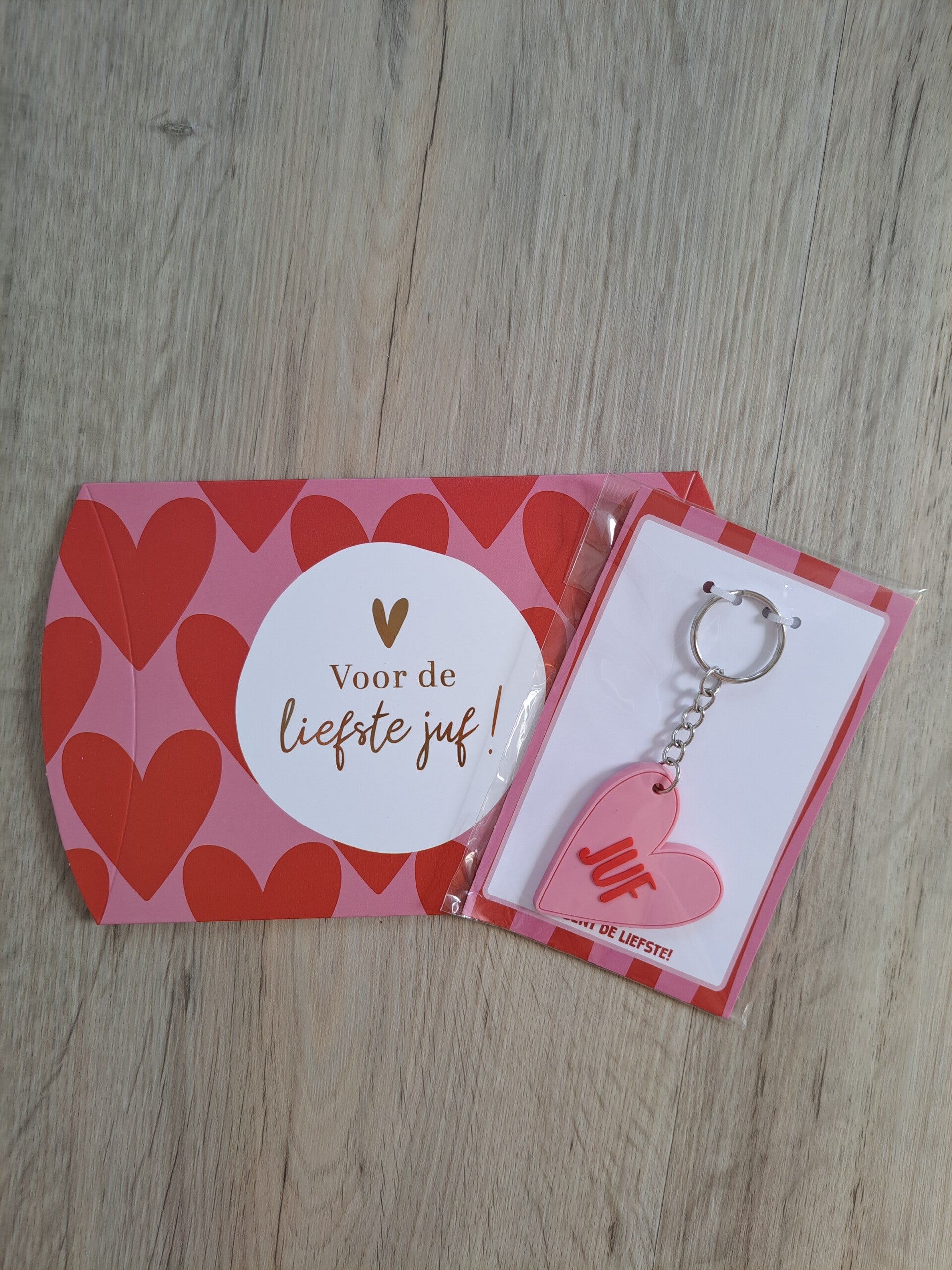 Gondeldoosje + sleutelhanger Voor de liefste juf!