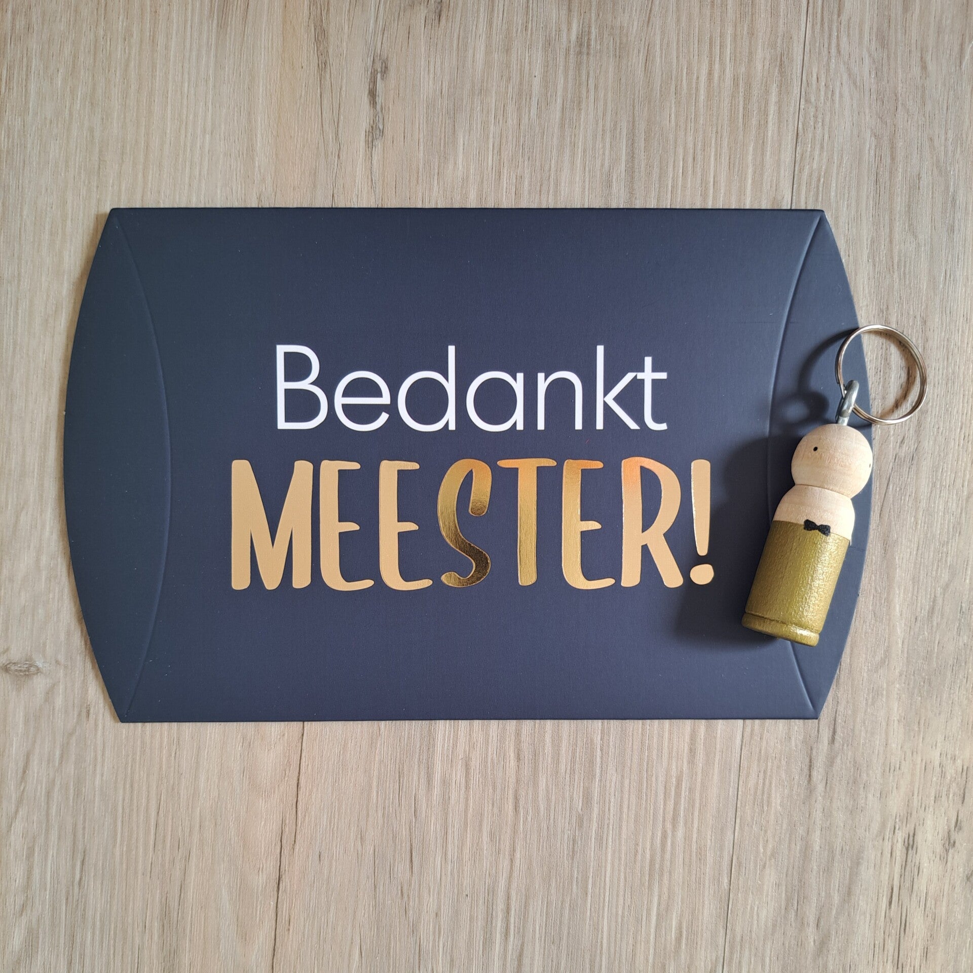 Gondeldoosje + sleutelhanger Bedankt meester