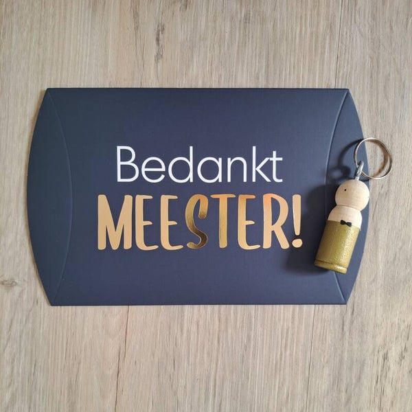 Gondeldoosje + sleutelhanger Bedankt meester
