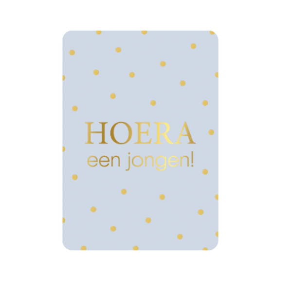 Wenskaart Hoera een jongen!