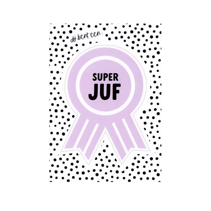 Wenskaart Jij bent een superjuf!