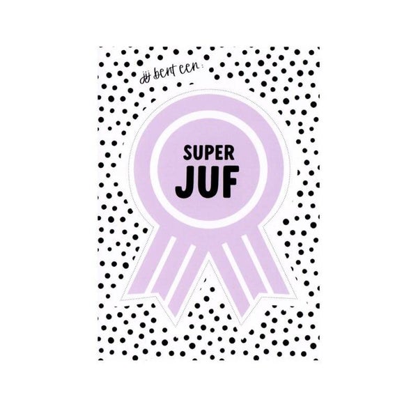 Wenskaart Jij bent een superjuf!