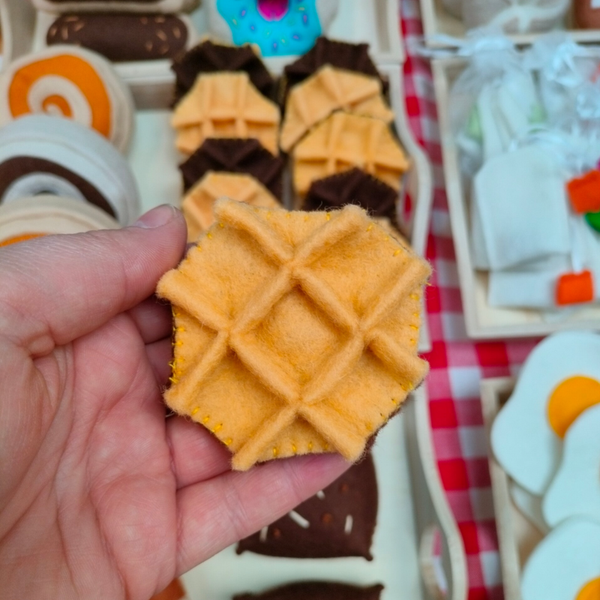 vanille wafeltje met chocolade
