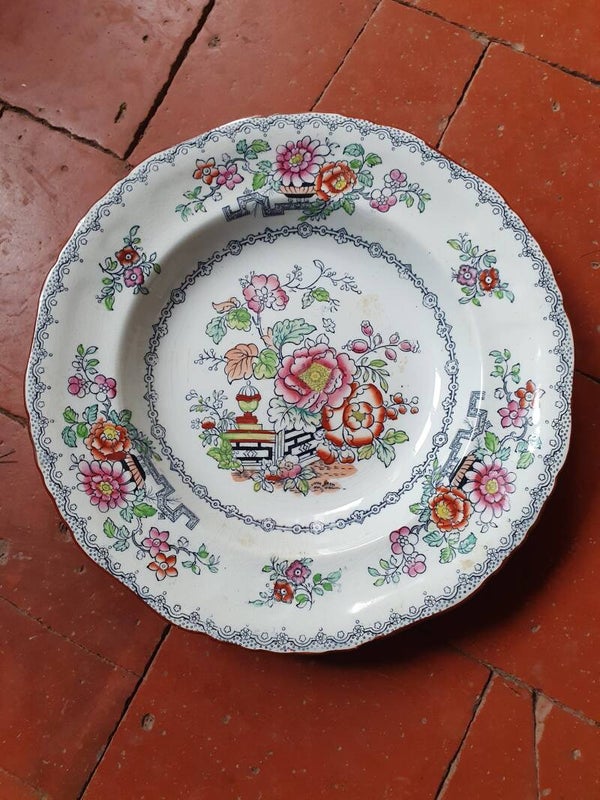 Antiek bord Ashworth 1880 - Assiette Ashworth antique 1880