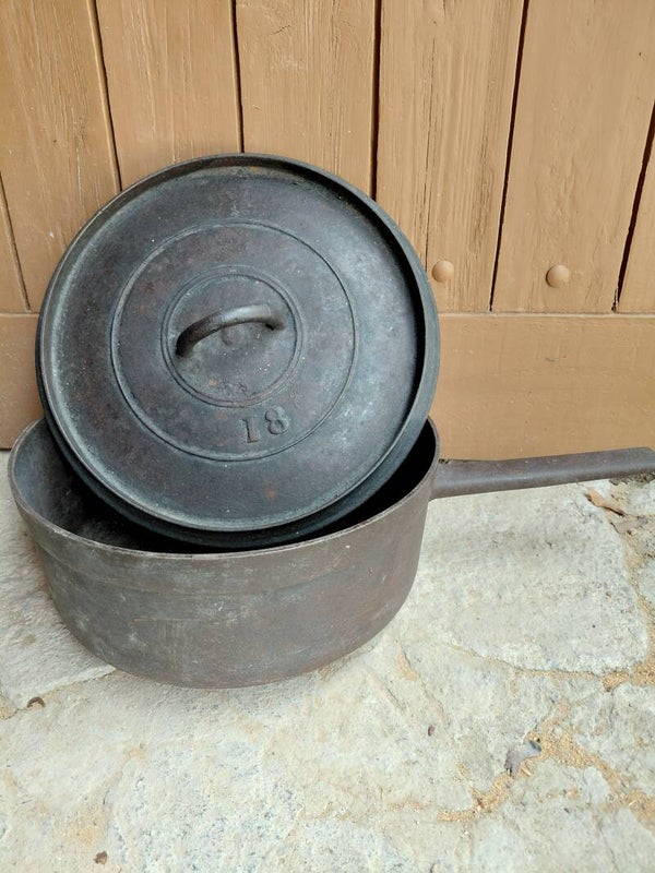Zware gietijzeren pan