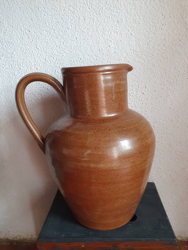 Gres kan groot bruin - Cruche grande grès brun