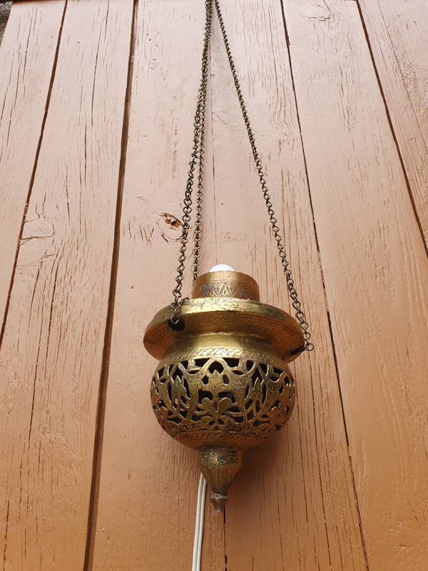 Wierrook hanglamp messing