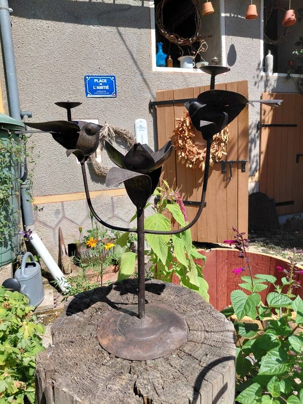 Kandelaar vogels en bloem