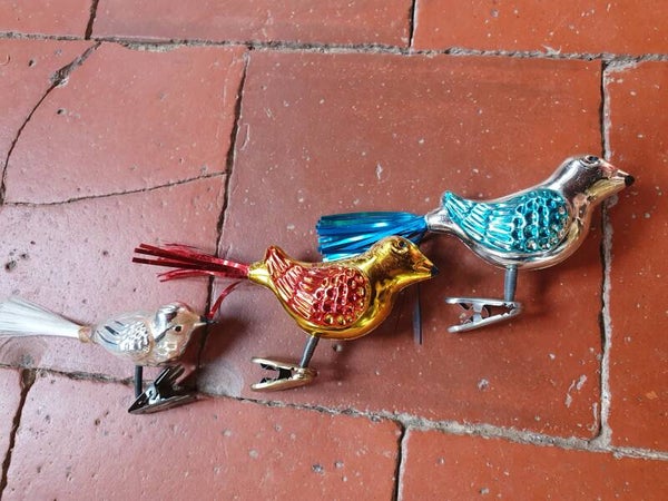 Antieke kerst decoratie vogel