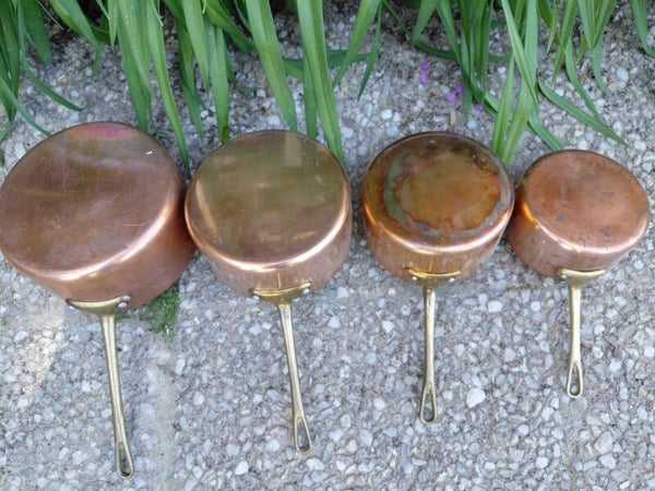 Koperen pannenset