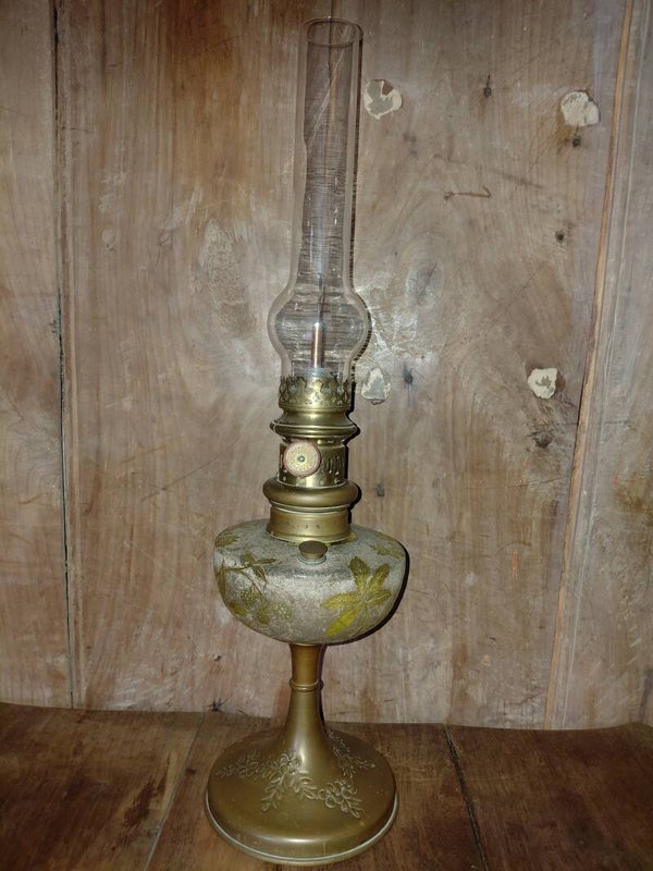 Antieke olielamp A. Décamps