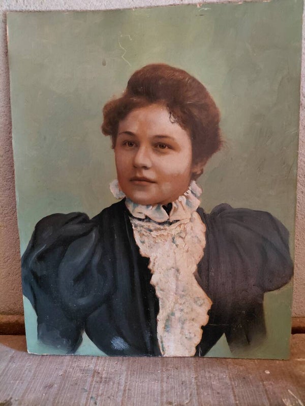 Antiek portret vrouw 1895-1910