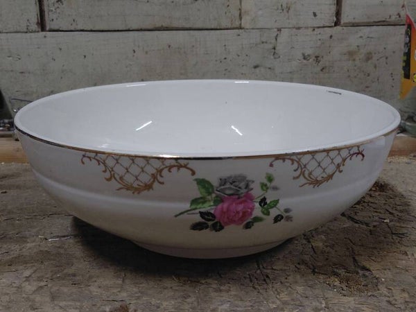 Servies schaal roos Corinne, Sarrequemines