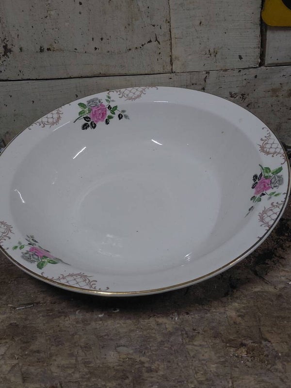 Servies schaal roos Corinne, Sarrequemines