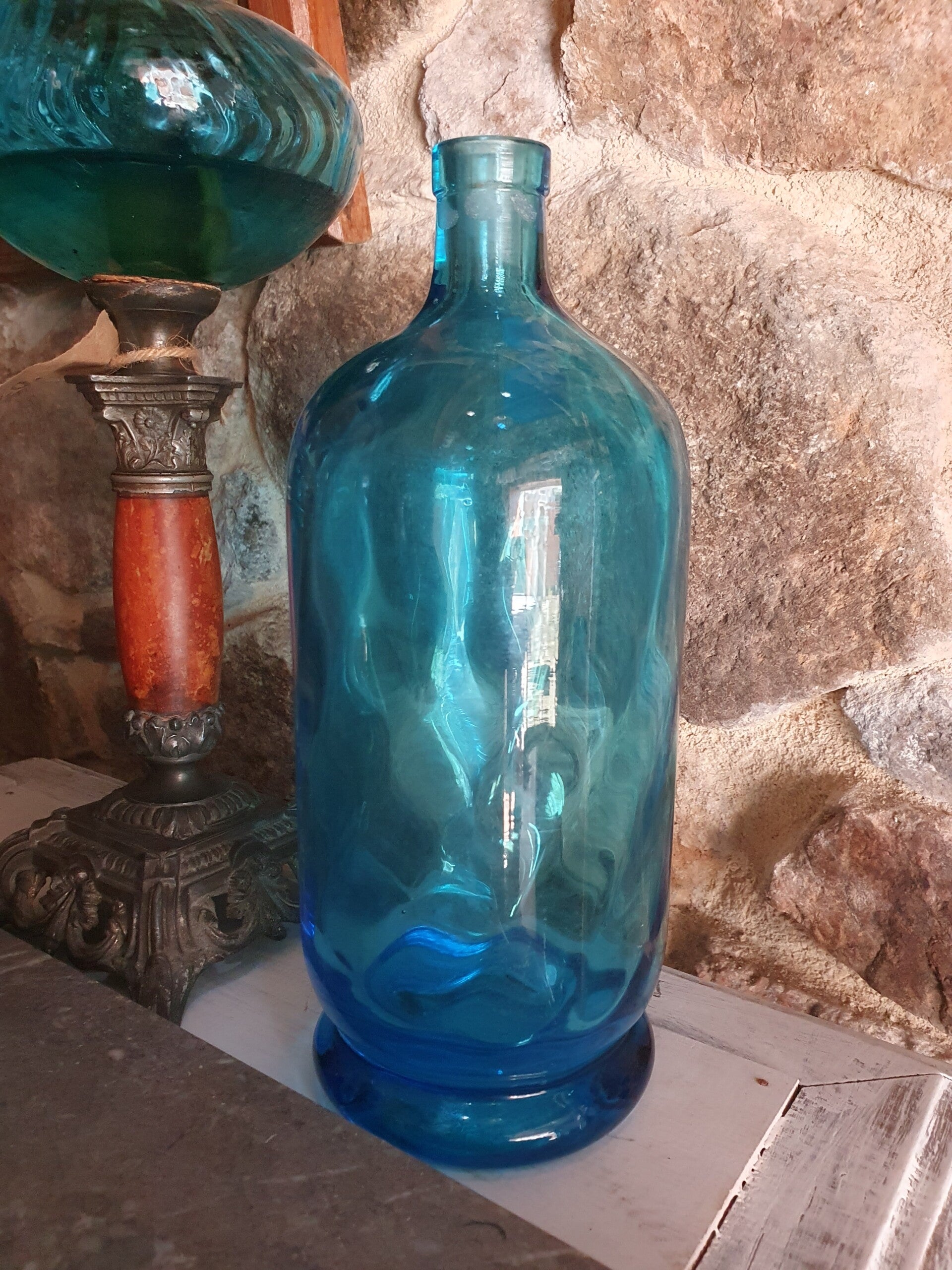 Blauwe spuitfles /sifon