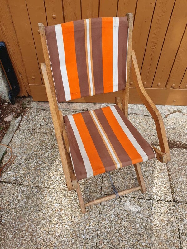 Strandstoel vintage - Chaise de plage vintage