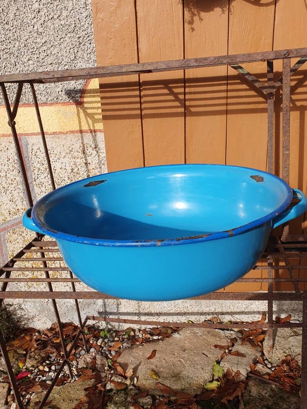 Teil of bak emaille blauw