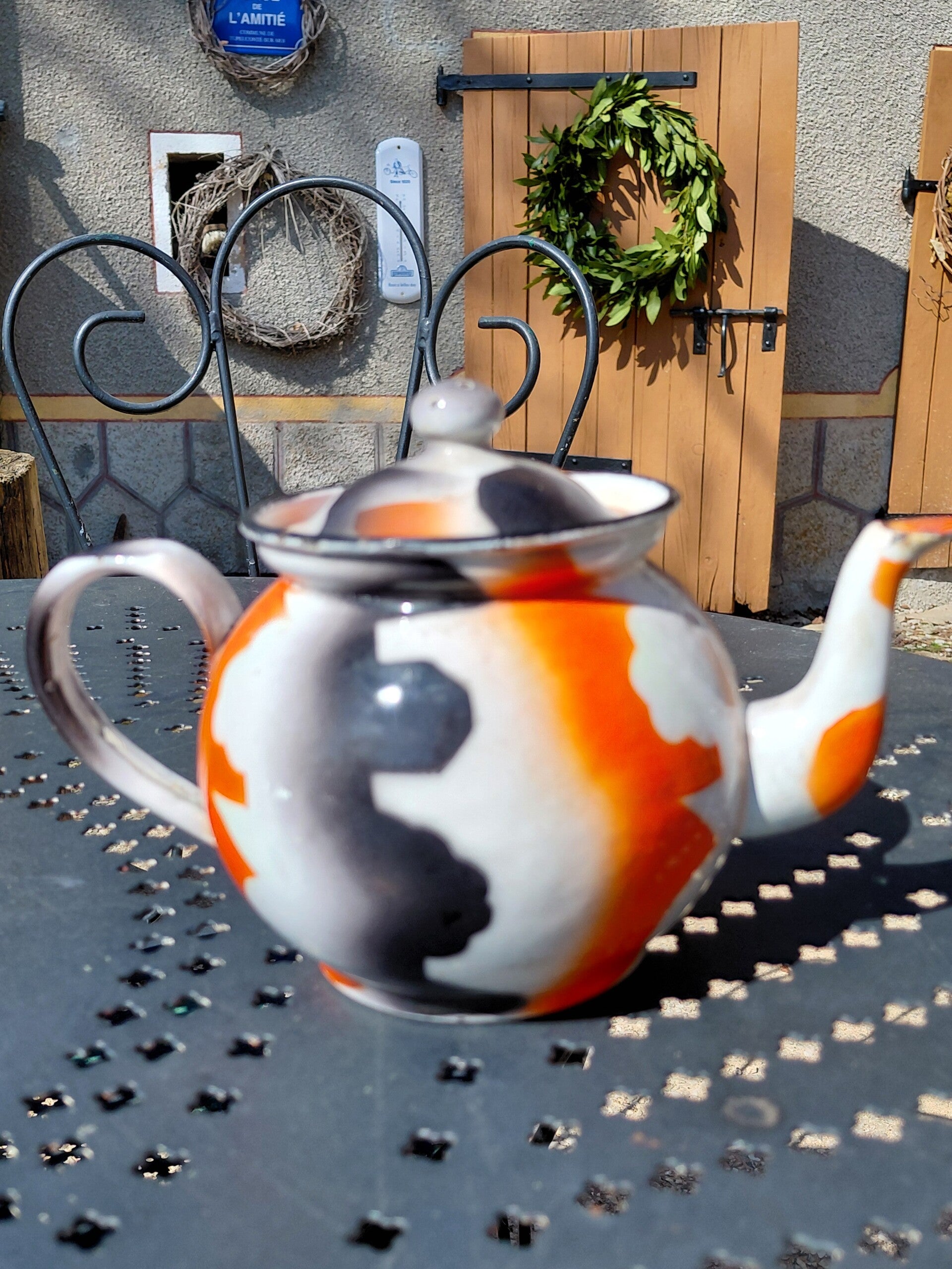 Vintage theepotje emaille