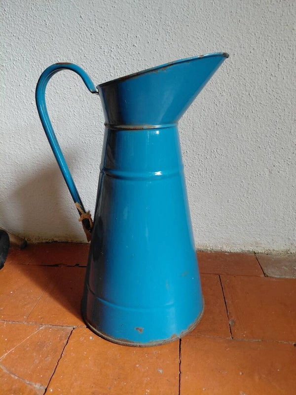 Waterkan blauw emaille