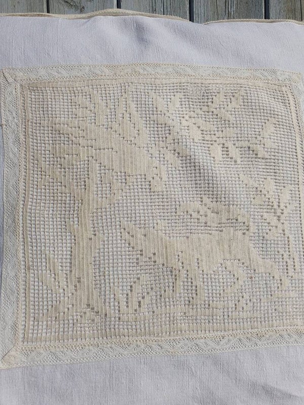 Sierkussenhoes Frans kant Fable - Housse de coussin déco dentelle française Fable